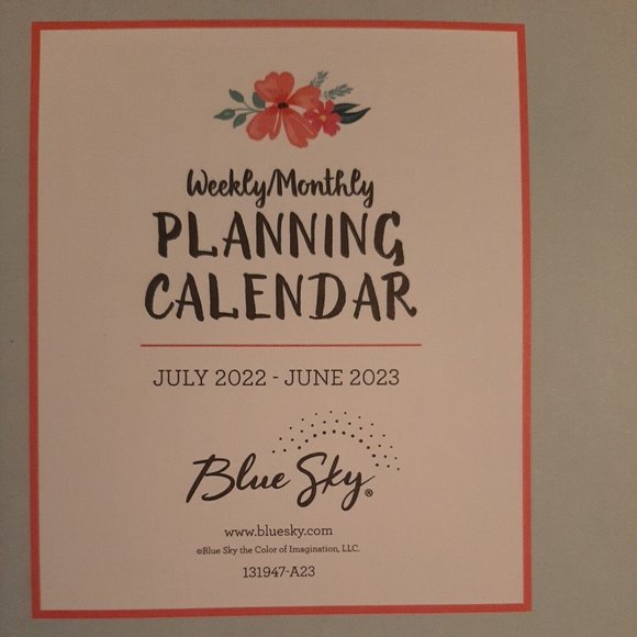 Tabbed Planner July 2022-June 2023 Spiral Bound 9x11 Blue Sky Ellens Be Kind Box - Picture 4 of 6